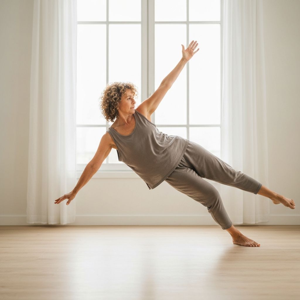 Person practicing mindful movement exercises